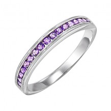 Gems One 10Kt White Gold Amethyst (1/3 Ctw) Ring