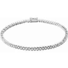 14K White 2 CTW Diamond Line 7 Bracelet