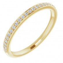 14K Yellow 1/8 CTW Diamond Matching Band