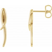 14K Yellow Freeform Earrings