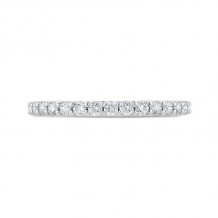 Shah Luxury 14K White Gold Round Diamond Half-Eternity Wedding Band