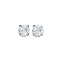 Gems One 14Kt White Gold White Topaz (1 Ctw) Earring