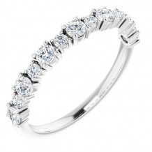 14K White 1/2 CTW Diamond Anniversary Band