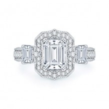Shah Luxury 18k White Gold Diamond Boutique Engagement Ring