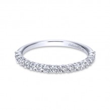 Gabriel & Co. 14k White Gold Contemporary Anniversary Wedding Band