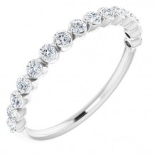 14K White 1/2 CTW Diamond Anniversary Band