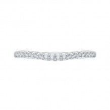 Shah Luxury 14K White Gold Round Diamond Half-Eternity Wedding Band