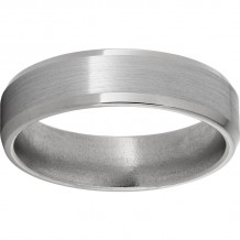 Titanium Beveled Edge Band with Satin Finish