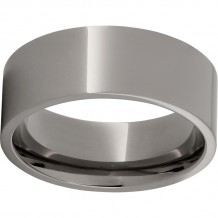 Titanium Flat Band with Polish Finish