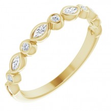 14K Yellow 1/4 CTW Diamond Anniversary Band