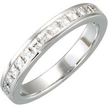 14K White 5/8 CTW Diamond Matching Band