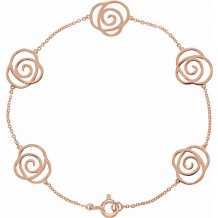 14K Rose Floral-Inspired Bracelet