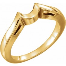 14K Yellow Band for 6.5 mm Round Ring