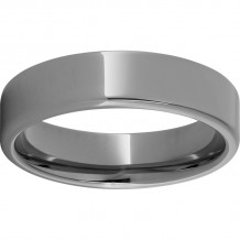 Rugged Tungsten  6mm Pipe Cut Polished Band