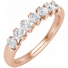 14K Rose 1/2 CTW Diamond Anniversary Band