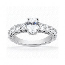 14k White Gold Diamond Semi-Mount Fancy Engagement Ring