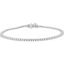 14K White 1 3/4 CTW Diamond Line 7 Bracelet