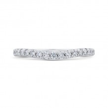 Shah Luxury 14K White Gold Round Diamond Half-Eternity Wedding Band