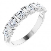 14K White 1/2 CTW Diamond Anniversary Band