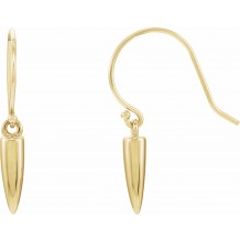 14K Yellow Geometric Dangle Earrings