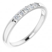 14K White 1/6 CTW Diamond French-Set Anniversary Band