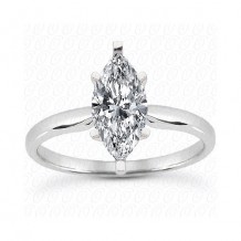 14k White Gold Semi-Mount Solitaire Engagement Ring