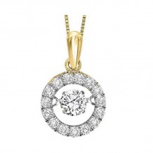 Gems One 14KT Yellow Gold & Diamond Rhythm Of Love Neckwear Pendant  - 1/5 ctw