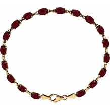 14K Yellow Mozambique Garnet 7.25 Bracelet