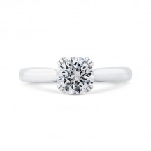 Shah Luxury 14K White Gold Solitaire Engagement Ring (Semi-Mount)