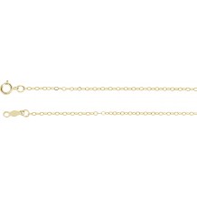 14K Yellow 1.5 mm Cable 7 Chain