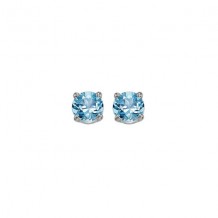 Gems One 14Kt White Gold Blue Topaz (7/8 Ctw) Earring