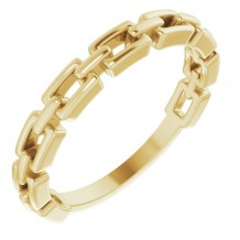 14K Yellow Chain Link Ring