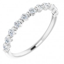 14K White 1/2 CTW Diamond Anniversary Band