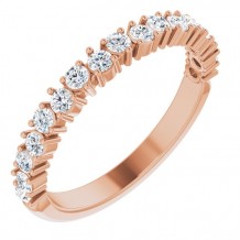 14K Rose 1/2 CTW Diamond Anniversary Band