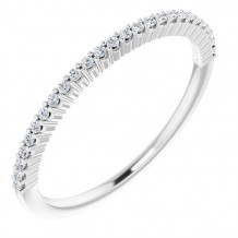 14K White 1/8 CTW Diamond Anniversary Band