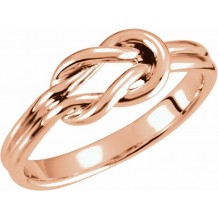 14K Rose 6 mm Knot Ring