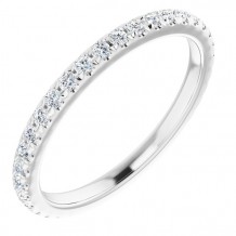 Platinum 3/8 CTW Diamond French-Set Anniversary Band