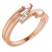 14K Rose 1/4 CTW Diamond Geometric Ring