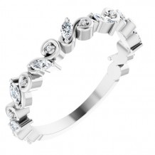 14K White 1/3 CTW Diamond Anniversary Band