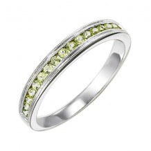 Gems One 10Kt White Gold Peridot (1/3 Ctw) Ring