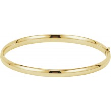 14K Yellow 4.75 mm Hinged Bangle Bracelet