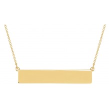 14K Yellow Bar 19.5 Necklace