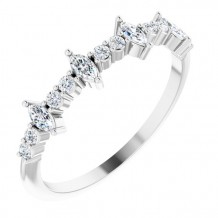 14K White 1/3 CTW Diamond Anniversary Band