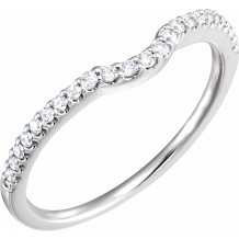 14K White 1/5 CTW Diamond Matching Band