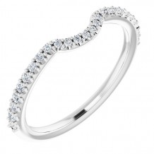 14K White 1/5 CTW Diamond Matching Band