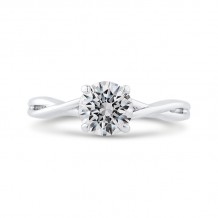 Shah Luxury 14K White Gold Solitaire Engagement Ring (Semi-Mount)