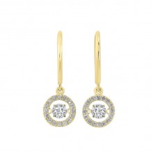 Gems One 14KT Yellow Gold & Diamond Rhythm Of Love Fashion Earrings  - 3/4 ctw