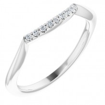 14K White .06 CTW Diamond Matching Band