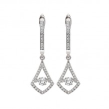 Gems One 14KT White Gold & Diamond Rhythm Of Love Fashion Earrings  - 1/2 ctw