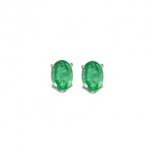Gems One 14Kt White Gold Emerald (7/8 Ctw) Earring
